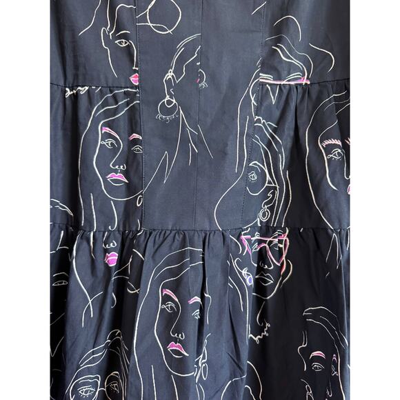 DESIGUAL LOUISVILLE COTTON A-LINE TIERED SWING DRESS - Picture 8 of 9